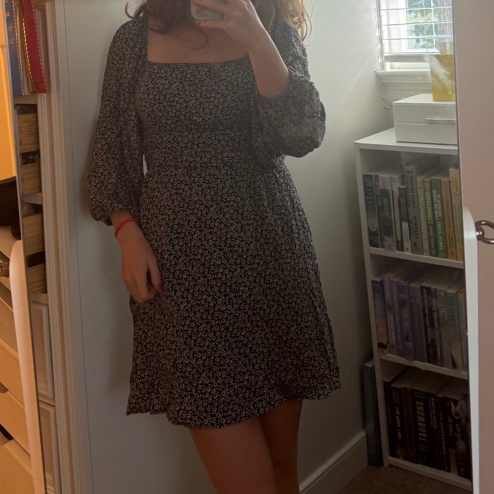 altar'd state mini dress-black and white pattern